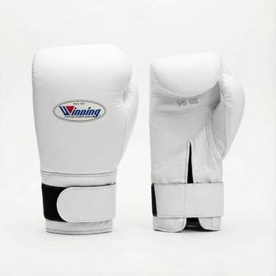 WINNING VELCRO BOXING GLOVES - WHITE