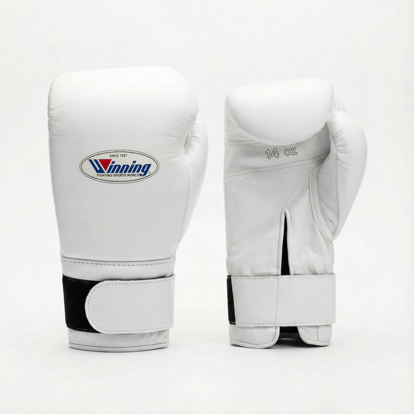 WINNING VELCRO BOXING GLOVES - WHITE