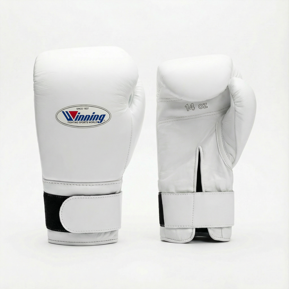 WINNING VELCRO BOXING GLOVES - WHITE